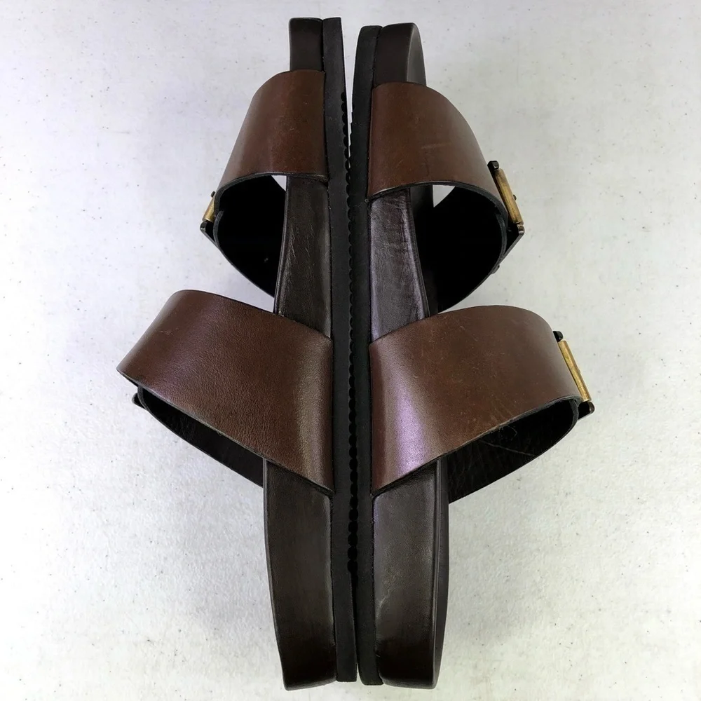The Mens Store Bloomingdales Brown Devin Sandals Size 8M